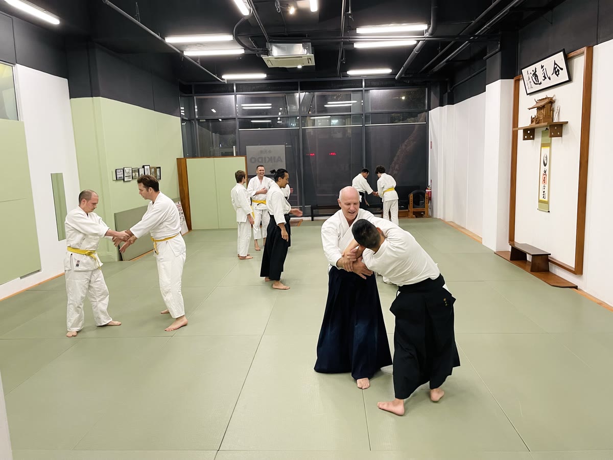 Students practising in pairs at the North Sydney dojo