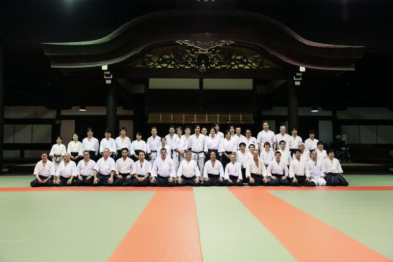 Group photograph at the Butokuden in Kyoto