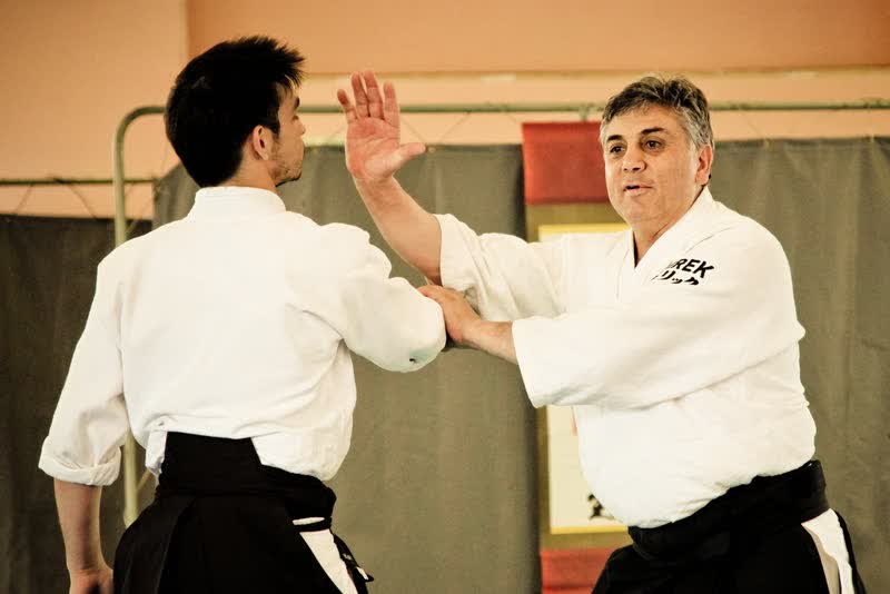 Derek Minus striking shomen atemi at the North Sydney PCYC
