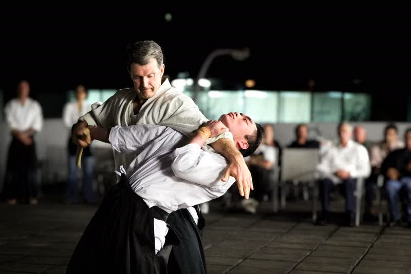 Richard Robertson taking the sword, tachidori, at the Surry Hills dojo