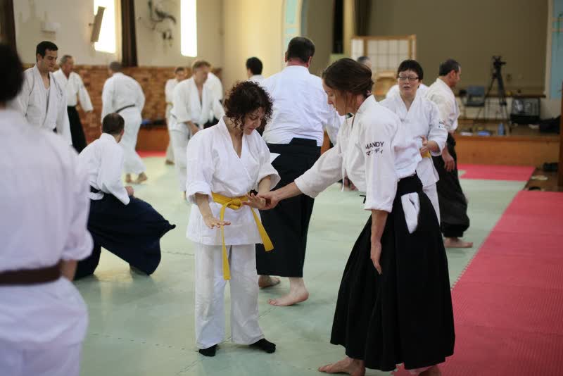 Training at a seminar at the Ku-ring-gai dojo