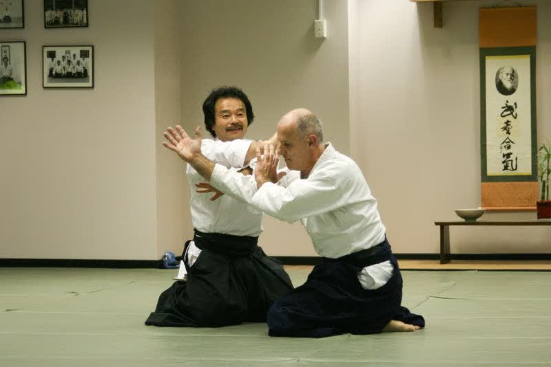 Takayasu Sensei teaching a yokomen entry from suwari waza at the Surry Hills dojo