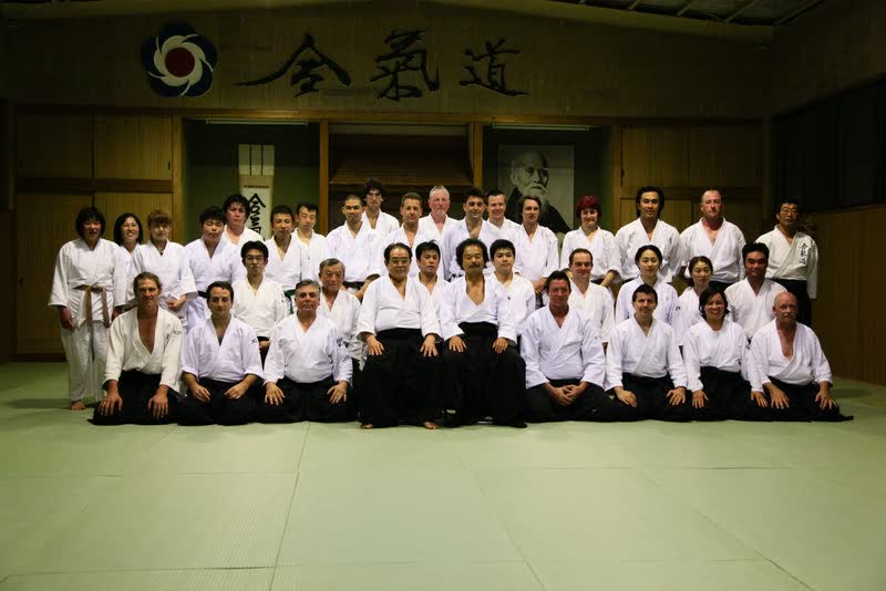 Group photograph at the Tanabe dojo