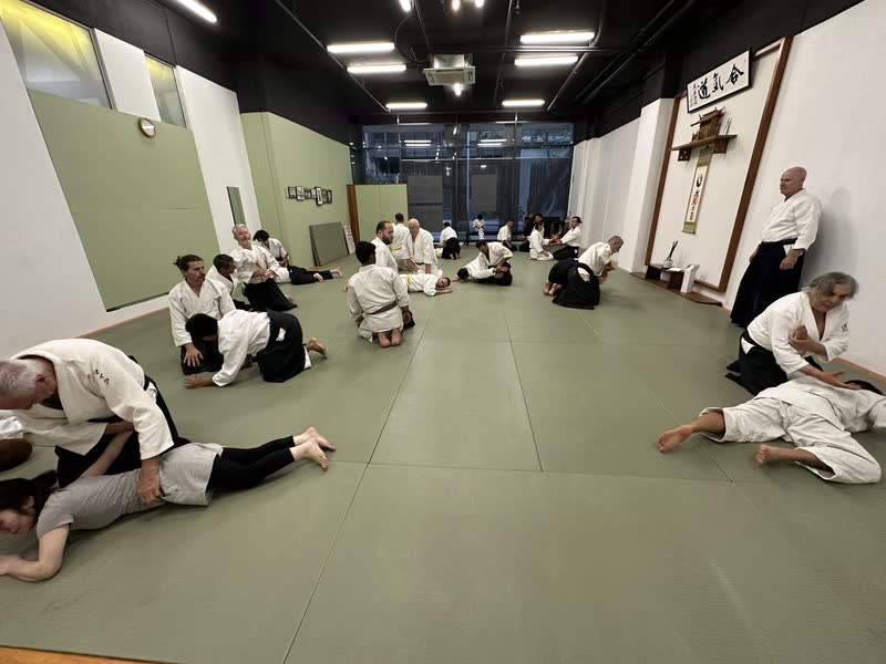 A full mat of pairs training at the North Sydney dojo