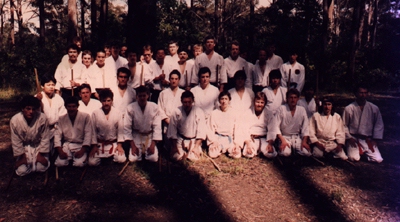 Outdoor Weapons training with Saito Sensei, mid 1980&rsquo;s