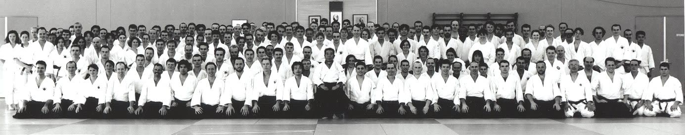 Saito Sensei with the full 1997 Easter Aikido Gasshuku attendees.