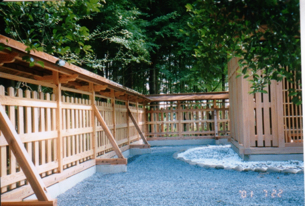 View of the rear courtyard, northern side.