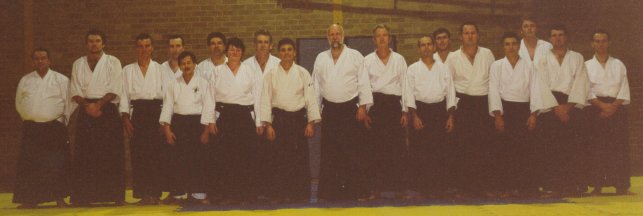 Group photo after black belt session with Ulf Evanas Sensei seminar in Melbourne, June 1999