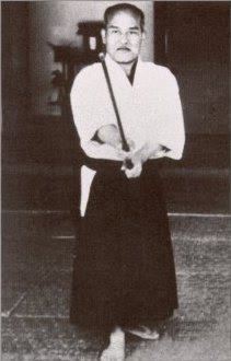 O-Sensei demonstrating sword posture, pre-war