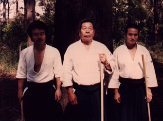 Saito Sensei, with Takayasu Sensei and visiting uke