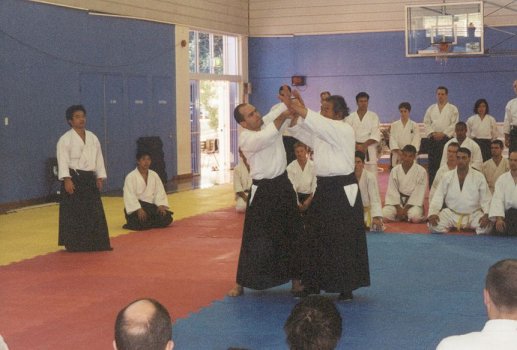Saito Sensei instructing at Sydney 2000, Easter Gasshuku