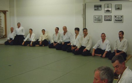 Yudansha preparing for examination
