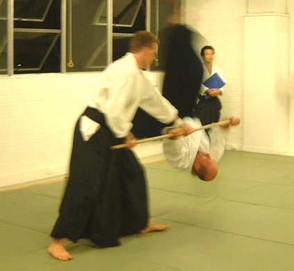 Mark throwing Peter