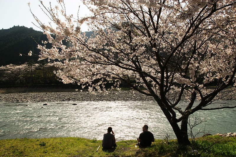 Chilling next to Hiki River