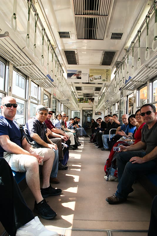 Train ride up to Mount Kurama. We took the entire carriage.