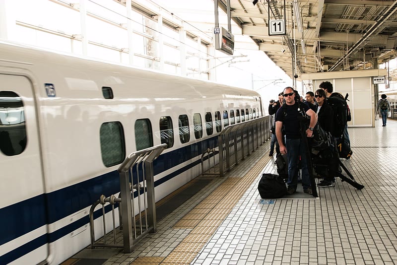 Our group getting ready to board the Shinkansen