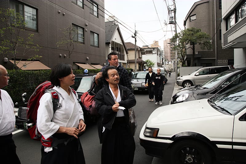 Our group outside Hombu Dojo before 6am