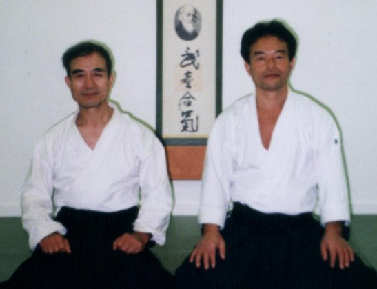 T. Sairenji Sensei and Saburo Takayasu Sensei at the City Dojo