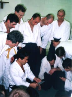 Sairenji Sensei with old photographs